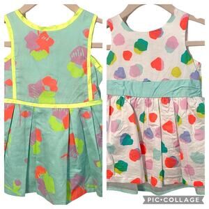 Cat & Jack Neon Dresses 2pc lot bundle 12m colorful